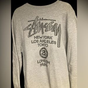 Vintage Made in USA Stussy Heather Gray Sweatshirt